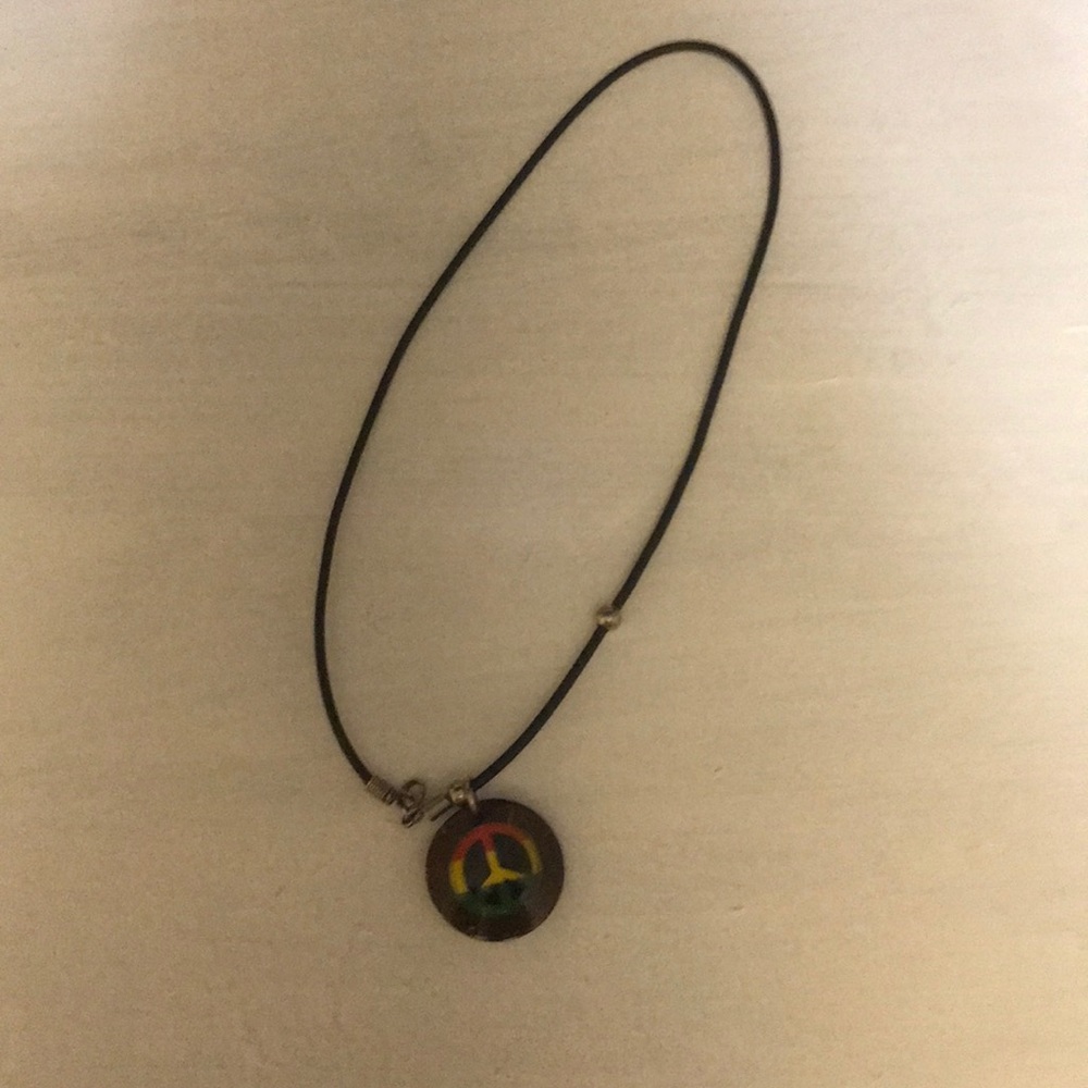 Colorful Rainbow Peace Necklace☮️🌈